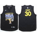 BA Golden State Warrlors #30 Stephen Curry Black 2015 NBA Finals Champions Stitched Jerseys