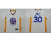 BA Golden State Warrlors #30 Stephen Curry White Short Sleeve Stitched Jerseys