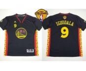 BA Golden State Warrlors #9 Andre Iguodala Black Slate Chinese New Year The Finals Patch Stitched Jerseys