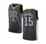 Golden State Warriors #15 Latrell Sprewell Swingman Black 2019 Basketball Finals Bound Basketball Jersey - Statement Edition