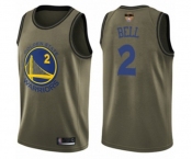 Golden State Warriors #2 Jordan Bell Swingman Green Salute to Service 2019 Basketball Finals Bound Basketball Jersey