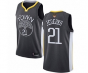 Golden State Warriors #21 Jonas Jerebko Authentic Black Basketball 2019 Basketball Finals Bound Jersey - Statement Edition