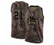 Golden State Warriors #21 Jonas Jerebko Swingman Camo Realtree Collection Basketball 2019 Basketball Finals Bound Jersey