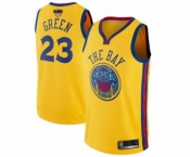 Golden State Warriors #23 Draymond Green Authentic Gold 2019 Basketball Finals Bound Basketball Jersey - City Edition