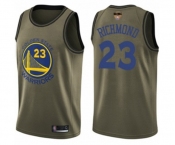 Golden State Warriors #23 Mitch Richmond Swingman Green Salute to Service 2019 Basketball Finals Bound Basketball Jersey