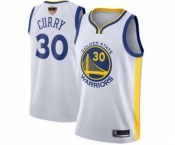 Golden State Warriors #30 Stephen Curry Authentic White 2019 Basketball Finals Bound Basketball Jersey - Association Edition