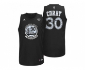 Golden State Warriors #30 Stephen Curry Black Diamond Fashion Stitched NBA Jersey
