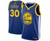 Golden State Warriors #30 Stephen Curry Swingman Royal Blue 2019 Basketball Finals Bound Basketball Jersey - Icon Edition