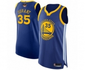 Golden State Warriors #35 Kevin Durant Authentic Royal Blue 2019 Basketball Finals Bound Basketball Jersey - Icon Edition