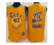 Golden State Warriors #40 Harrison Barnes Gold Throwback The City Stitched NBA Jersey