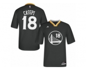 Men Adidas Golden State Warriors #18 Omri Casspi Swingman Black Alternate NBA Jersey