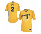 Men Adidas Golden State Warriors #2 Jordan Bell Swingman Gold Alternate NBA Jersey