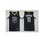 Men Golden State Warriors #11 Klay Thompson 2017-18 New Season Black NBA Jersey