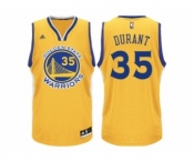 Men Golden State Warriors #35 Kevin Durant Gold New Swingman Jersey