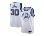 Men Nike Golden State Warriors #30 Stephen Curry White Throwback NBA Swingman Hardwood Classics Jersey