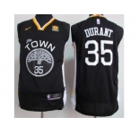 Men Nike Golden State Warriors #35 Kevin Durant Black Stitched NBA Swingman Jersey
