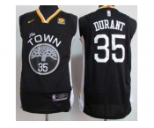 Men Nike Golden State Warriors #35 Kevin Durant Black Stitched NBA Swingman Jersey