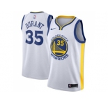 Men Nike Golden State Warriors #35 Kevin Durant White NBA Swingman Association Edition Jersey