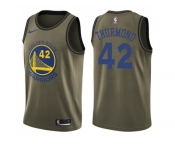 Men Nike Golden State Warriors #42 Nate Thurmond Green Salute to Service NBA Swingman Jersey