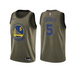 Men Nike Golden State Warriors #5 Kevon Looney Green Salute to Service NBA Swingman Jersey