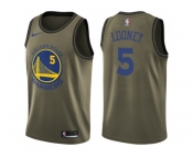 Men Nike Golden State Warriors #5 Kevon Looney Green Salute to Service NBA Swingman Jersey