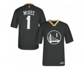 Men's Adidas Golden State Warriors #1 JaVale McGee Authentic Black Alternate NBA Jersey