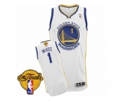 Men's Adidas Golden State Warriors #1 JaVale McGee Authentic White Home 2017 The Finals Patch NBA Jersey