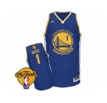 Men's Adidas Golden State Warriors #1 JaVale McGee Swingman Royal Blue Road 2017 The Finals Patch NBA Jersey