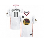 Men's Adidas Golden State Warriors #11 Klay Thompson Authentic White 2017 Chinese New Year NBA Jersey