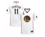 Men's Adidas Golden State Warriors #11 Klay Thompson Authentic White 2017 Chinese New Year NBA Jersey