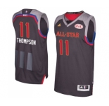 Men's Adidas Golden State Warriors #11 Klay Thompson Swingman Charcoal 2017 All Star NBA Jersey
