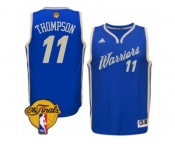 Men's Adidas Golden State Warriors #11 Klay Thompson Swingman Royal Blue 2015-16 Christmas Day 2017 The Finals Patch NBA Jersey