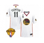 Men's Adidas Golden State Warriors #11 Klay Thompson Swingman White 2017 Chinese New Year 2017 The Finals Patch NBA Jersey