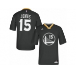 Men's Adidas Golden State Warriors #15 Damian Jones Swingman Black Alternate NBA Jersey