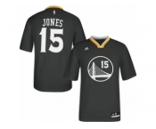Men's Adidas Golden State Warriors #15 Damian Jones Swingman Black Alternate NBA Jersey