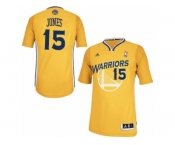 Men's Adidas Golden State Warriors #15 Damian Jones Swingman Gold Alternate NBA Jersey