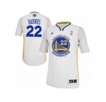 Men's Adidas Golden State Warriors #22 Matt Barnes Authentic White Alternate NBA Jersey