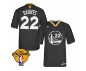 Men's Adidas Golden State Warriors #22 Matt Barnes Swingman Black Alternate 2017 The Finals Patch NBA Jersey