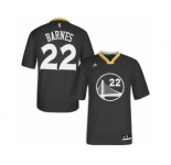 Men's Adidas Golden State Warriors #22 Matt Barnes Swingman Black Alternate NBA Jersey