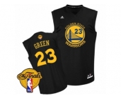Men's Adidas Golden State Warriors #23 Draymond Green Swingman Black Fashion 2017 The Finals Patch NBA Jersey