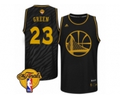 Men's Adidas Golden State Warriors #23 Draymond Green Swingman Black Precious Metals Fashion 2017 The Finals Patch NBA Jersey