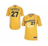 Men's Adidas Golden State Warriors #27 Zaza Pachulia Swingman Gold Alternate NBA Jersey