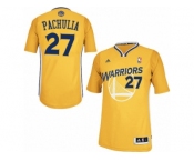 Men's Adidas Golden State Warriors #27 Zaza Pachulia Swingman Gold Alternate NBA Jersey