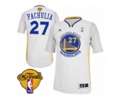 Men's Adidas Golden State Warriors #27 Zaza Pachulia Swingman White Alternate 2017 The Finals Patch NBA Jerse