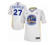 Men's Adidas Golden State Warriors #27 Zaza Pachulia Swingman White Alternate NBA Jersey