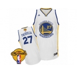 Men's Adidas Golden State Warriors #27 Zaza Pachulia Swingman White Home 2017 The Finals Patch NBA Jersey