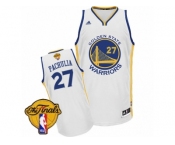 Men's Adidas Golden State Warriors #27 Zaza Pachulia Swingman White Home 2017 The Finals Patch NBA Jersey