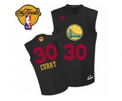 Men's Adidas Golden State Warriors #30 Stephen Curry Swingman Black New Fashion 2017 The Finals Patch NBA Jersey