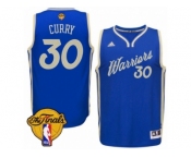 Men's Adidas Golden State Warriors #30 Stephen Curry Swingman Royal Blue 2015-16 Christmas Day 2017 The Finals Patch NBA Jersey
