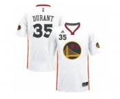 Men's Adidas Golden State Warriors #35 Kevin Durant Authentic White 2017 Chinese New Year NBA Jersey
